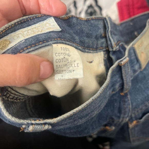 Vntg Antonella Baby Jeans Made in Italy 100% Cotton High-Waist Cat Bow Embroider - Picture 3 of 6